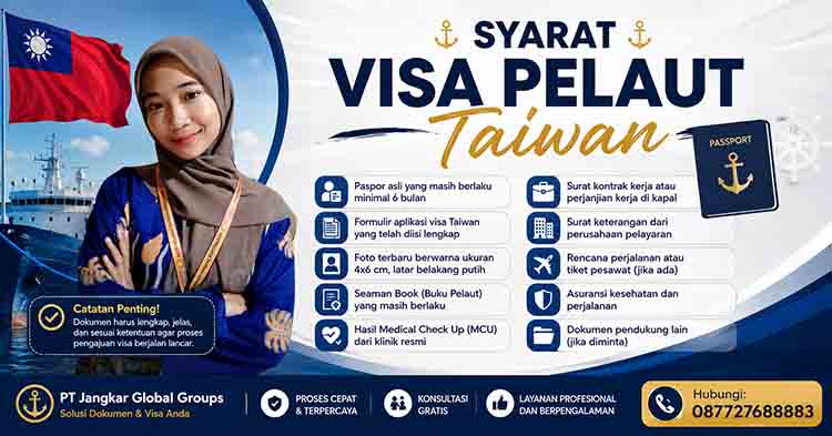 Syarat Visa Pelaut Taiwan
