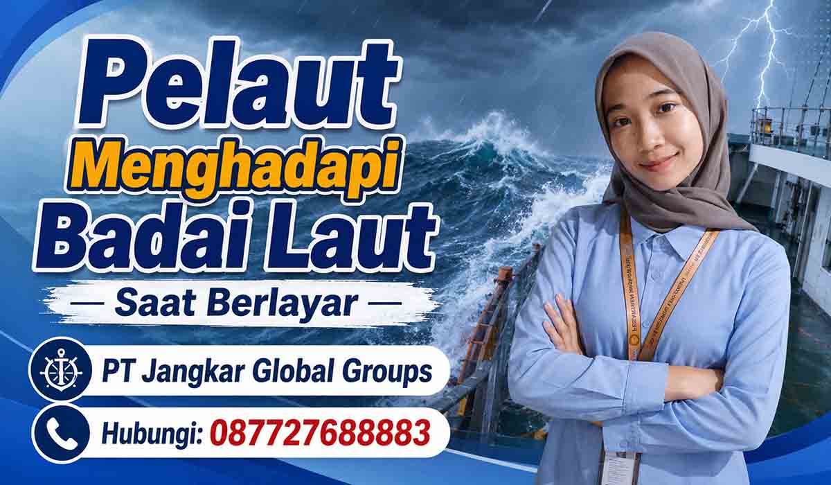 Pelaut Menghadapi Badai Laut Saat Berlayar