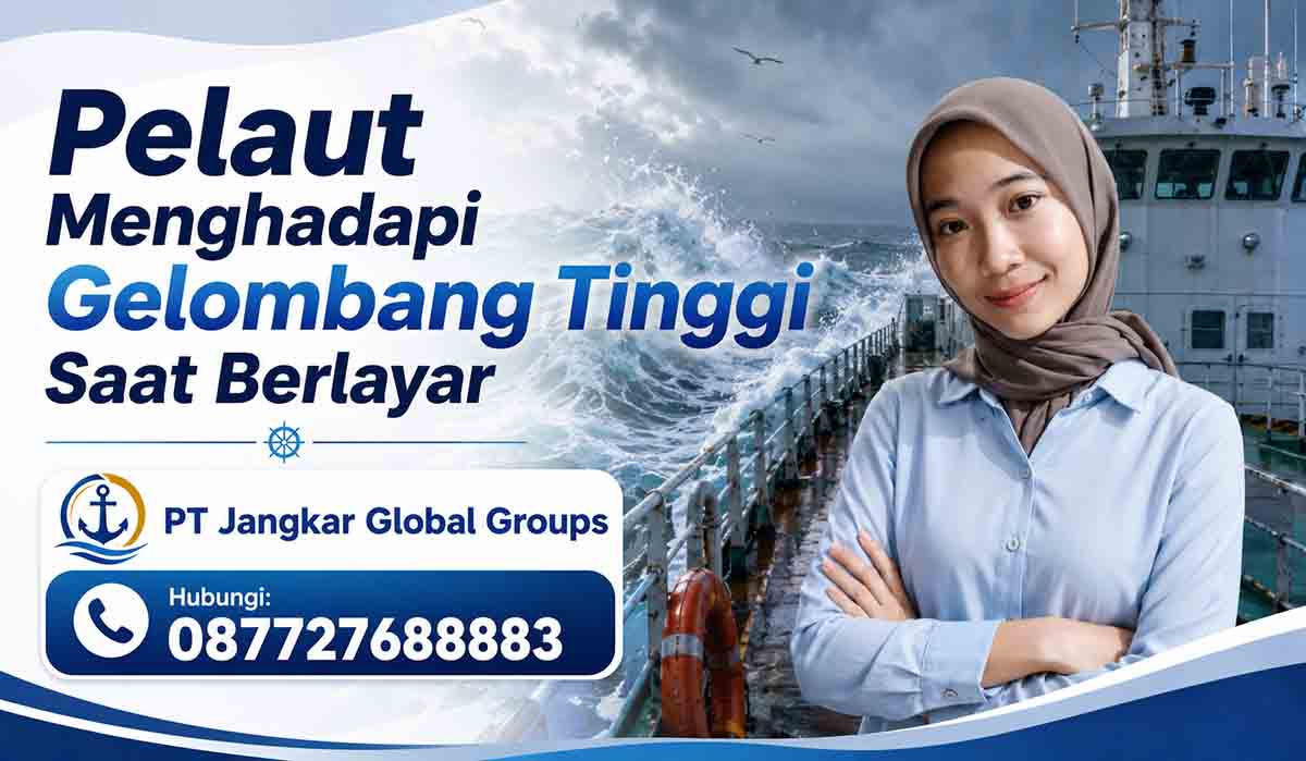 Pelaut Menghadapi Gelombang Tinggi Saat Berlayar