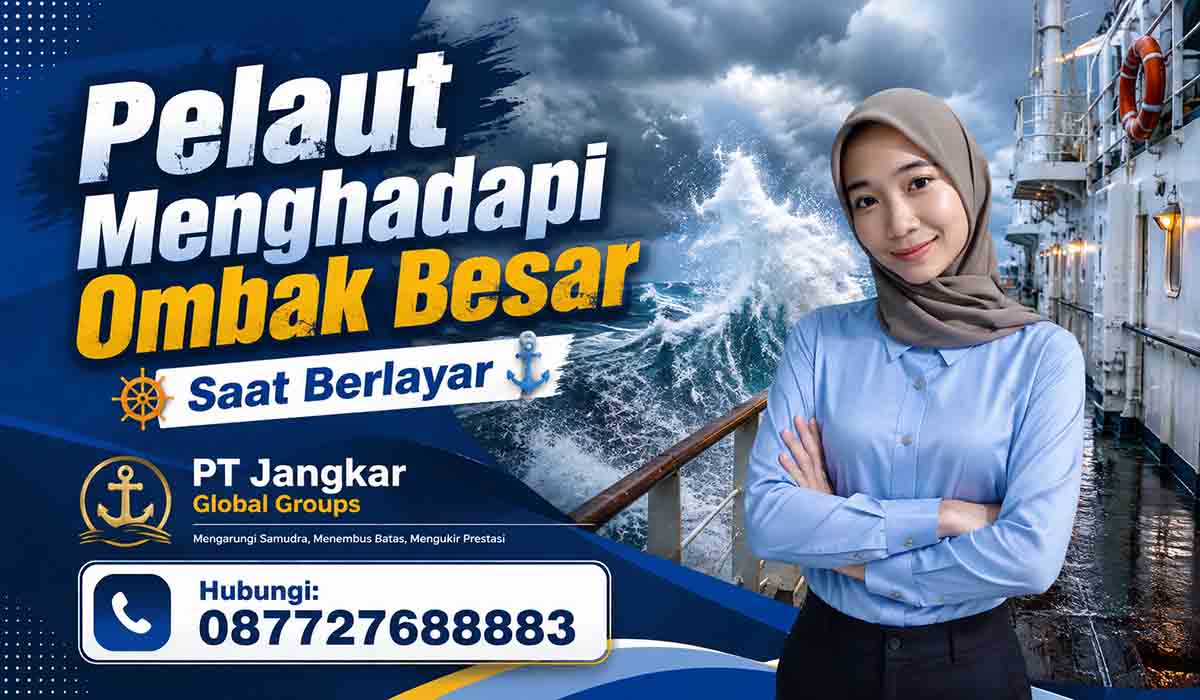 Pelaut Menghadapi Ombak Besar Saat Berlayar