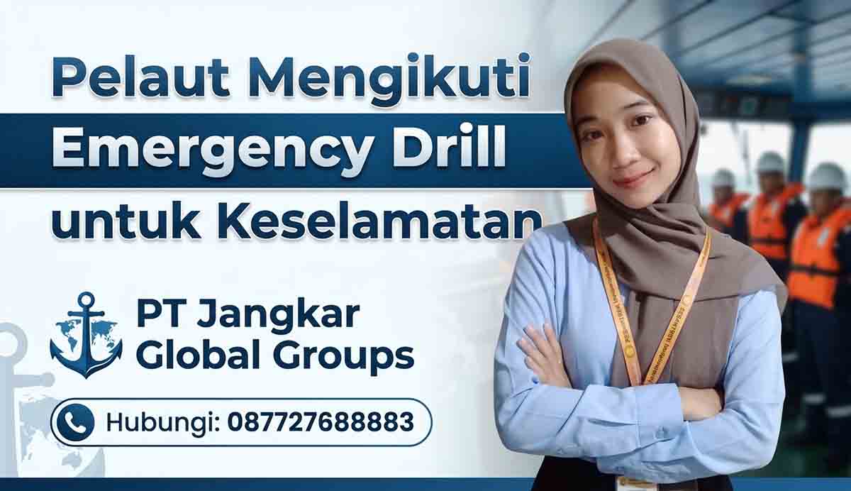Pelaut Mengikuti Emergency Drill untuk Keselamatan