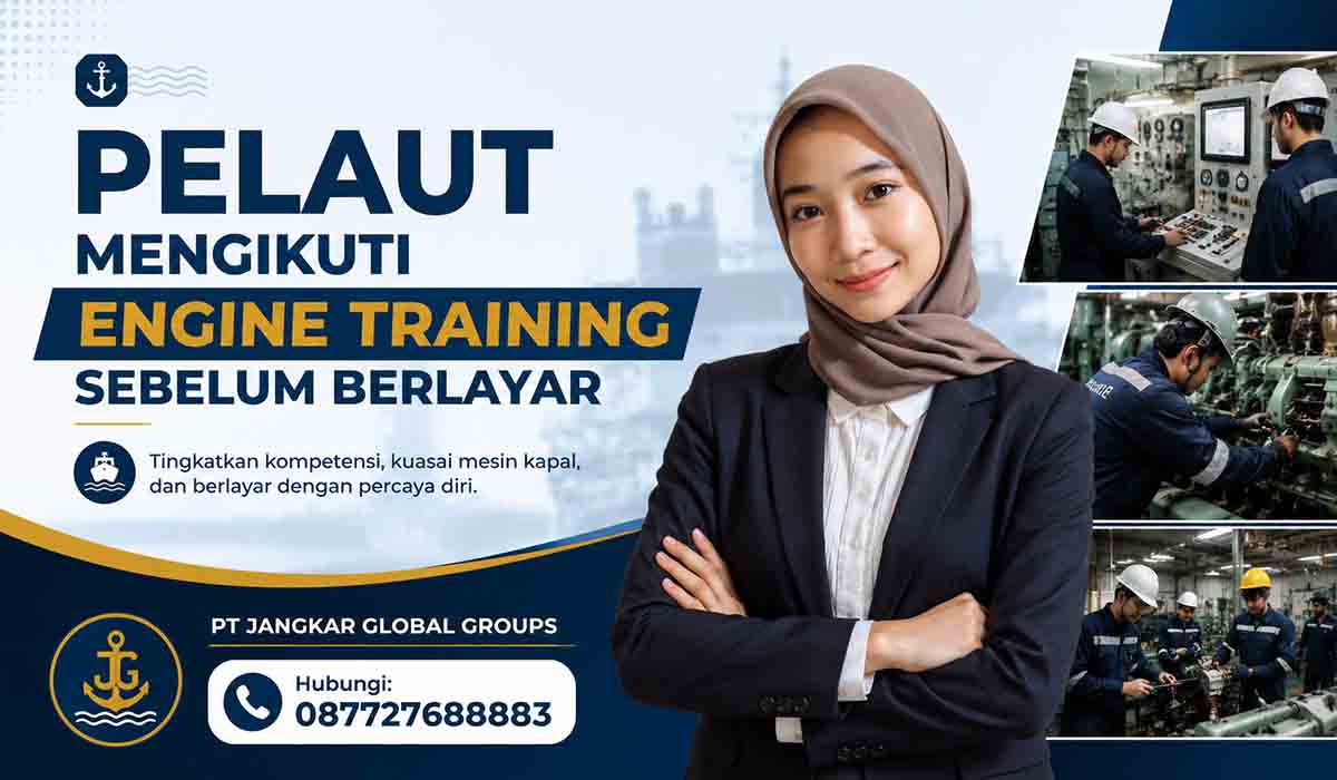 Pelaut Mengikuti Engine Training Sebelum Berlayar