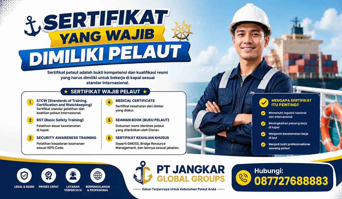 Sertifikat Yang Wajib Dimiliki Pelaut